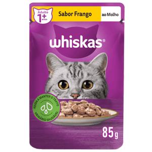 Ração Úmida Whiskas Sachê Frango ao Molho Gatos Adultos - 85 g