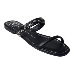 Rasteirinha Moleca Preto em Sisntético