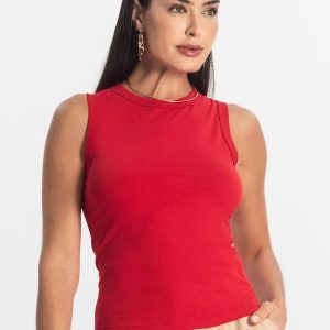 Regata Básica Feminina Vermelho