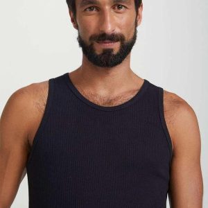 Regata Basica Masculina Slim em Ribana Preto
