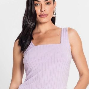 Regata Canelada Feminina Roxo