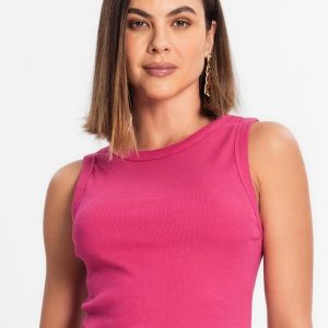 Regata Cropped Feminina Ribana Rosa