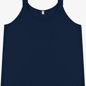 Regata Feminina Plus Size Azul