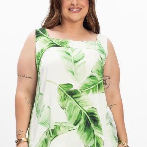 Regata Feminina Plus Size Bege