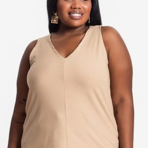 Regata Feminina Plus Size Marrom