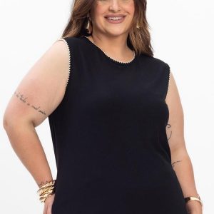 Regata Feminina Plus Size Preto