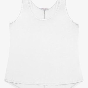 Regata Feminina Plus Size Secret Glam Branco