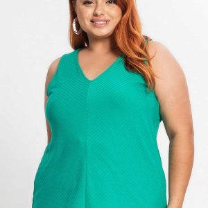 Regata Feminina Plus Size Verde