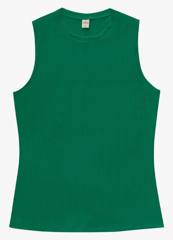 Regata Feminina Ribana Canelada Verde
