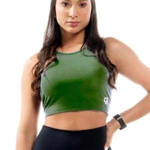 Regata Fitness Feminina Cropped Verde