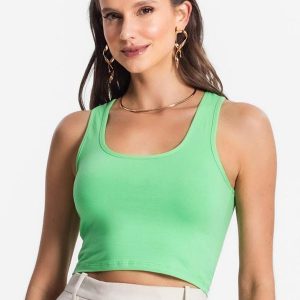 Regata de Cotton Leve Feminino Verde