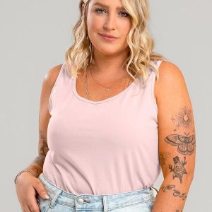 Regata em Cotton Feminino Rosa