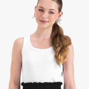 Regata em Ribana de Viscose Branco