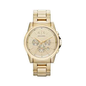 Relogio Armani Exchange Masculino em Aço Dourado