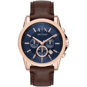 Relógio Armani Exchange Masculino em Couro Marrom