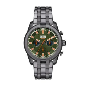 Relógio Diesel Masculino Mini Split em Aço Grafite DZ4624B1