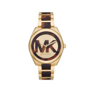 Relógio Michael Kors Feminino em Aço Dourado com Acetato