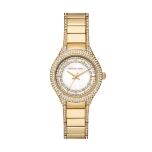 Relógio Michael Kors Feminino em Aço Dourado com Cristais e Madrepérola MK4655