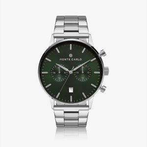 Relógio Monte Carlo Masculino Multi Dual Time em Aço