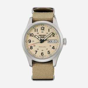 Relógio Seiko Masculino em Tecido Bege SRPJ83K1