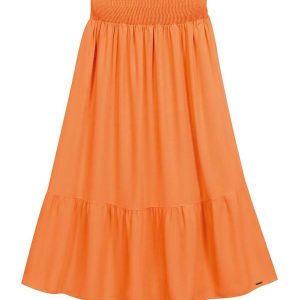 Saia Feminina Midi Laranja