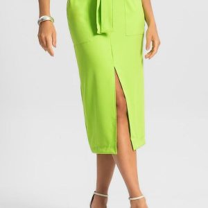 Saia Feminina Midi Verde