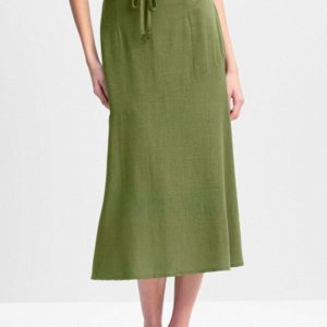 Saia Feminina em Viscolinho Verde