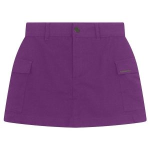 Saia Juvenil Feminina Sarja Twill Roxo