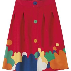 Saia Midi Infantil MeninaVermelho