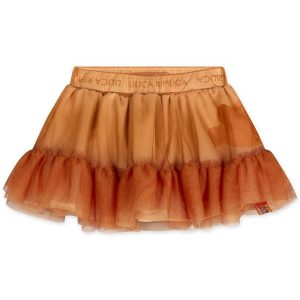 Saia Tule Feminina Bebê Laranja