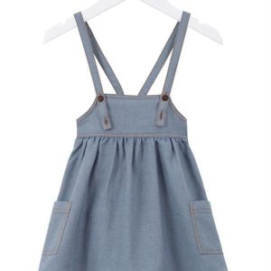 Salopete Jeans de Menina Azulzim Azul