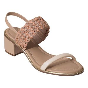 Sandália Beira Rio Nude em Sintético