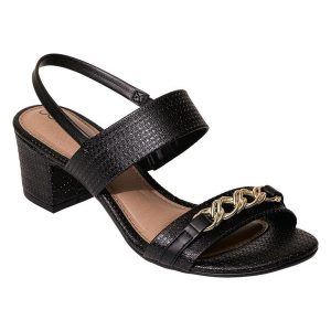 Sandália Beira Rio Preta em Sisntético