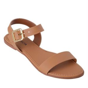 Sandália Caramelo em Sintético