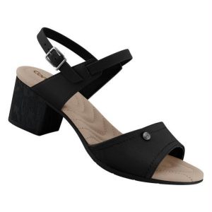 Sandália Comfortflex Preto em Sintético