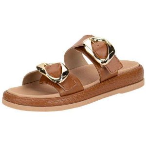 Sandália Feminina Conforto Ramarim 2555204 - Caramelo