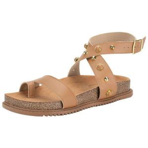 Sandália Feminina Flat Beira Rio 8524114 Camel