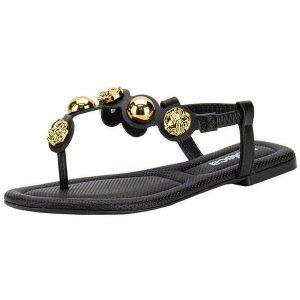 Sandália Feminina Flat Moleca 5570104 Preto