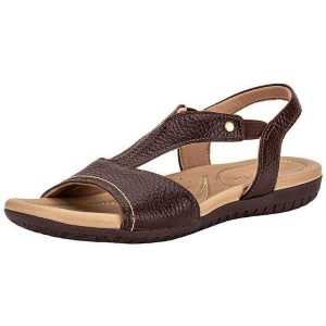 Sandália Feminina Flat Usaflex R18083 Café