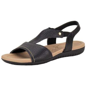 Sandália Feminina Flat Usaflex R18083 Preto