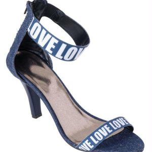 Sandália Jeans em Sintético