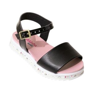 Sandália Molekinha Preto em Sintético