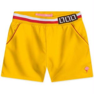 Short Cetim Menina Amarelo