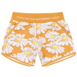 Short Floral Infantil MeninaLaranja