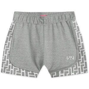 Short Malha Menina Cinza