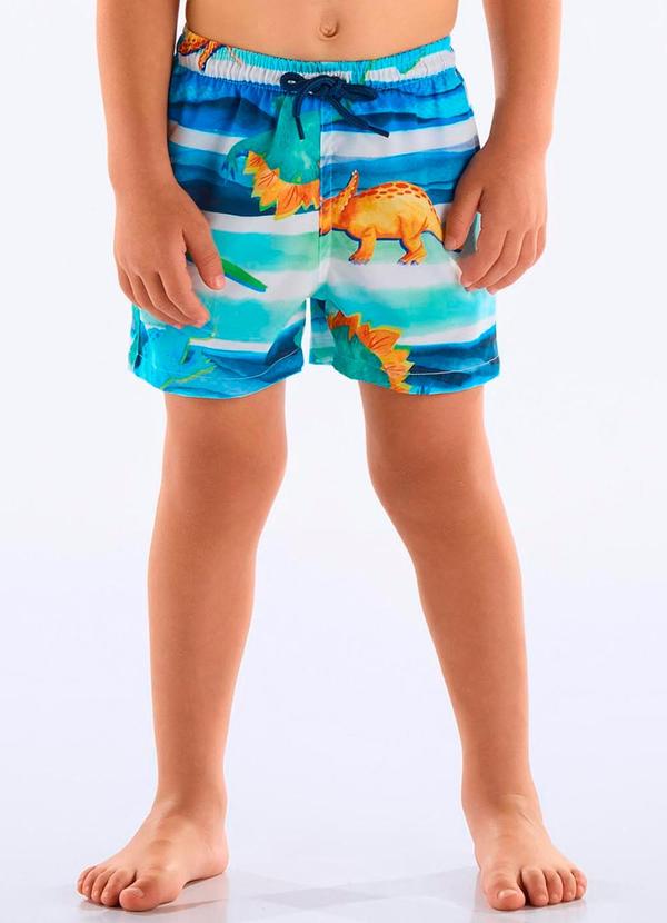 Shorts Infantil Masculino Microfibra Azul