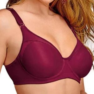Sutiã com Aro e sem Bojo Support Control Demillus 64905 Taça C 50-Vinho-Barolo