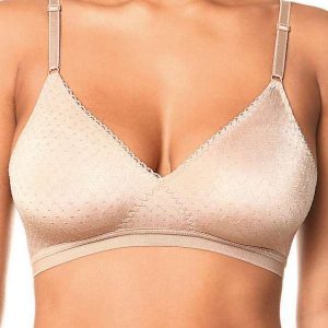 Sutiã sem Aro e sem Bojo Poás Demillus 61411 55-Bege-Rosado