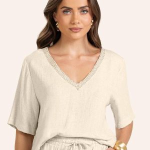 T- Shirt Feminina Bege