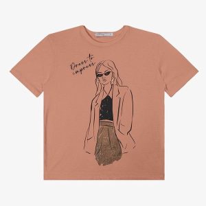 T- Shirt Feminina Marrom